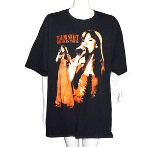 TAYLOR SWIFT Concert Tee, 4XL, Black, Photo front, City back, 2023-2024 2 sides